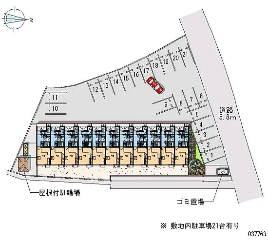 ★手数料０円★河北郡津幡町太田 月極駐車場